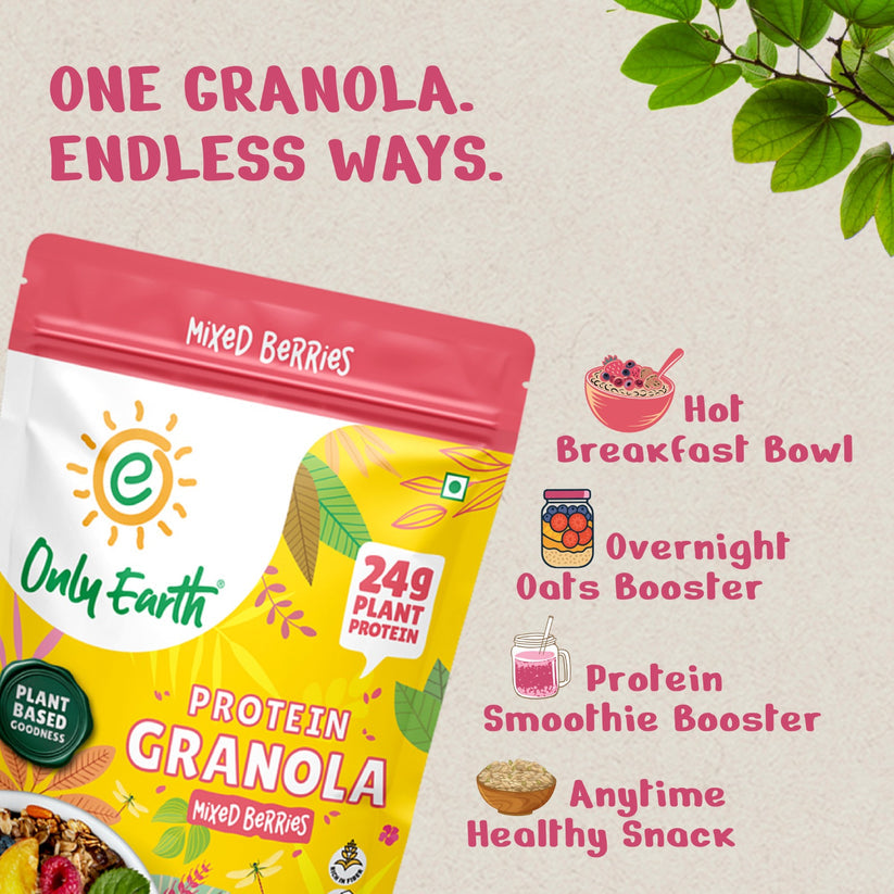 24G PROTEIN GRANOLA - MIXED BERRIES 350G