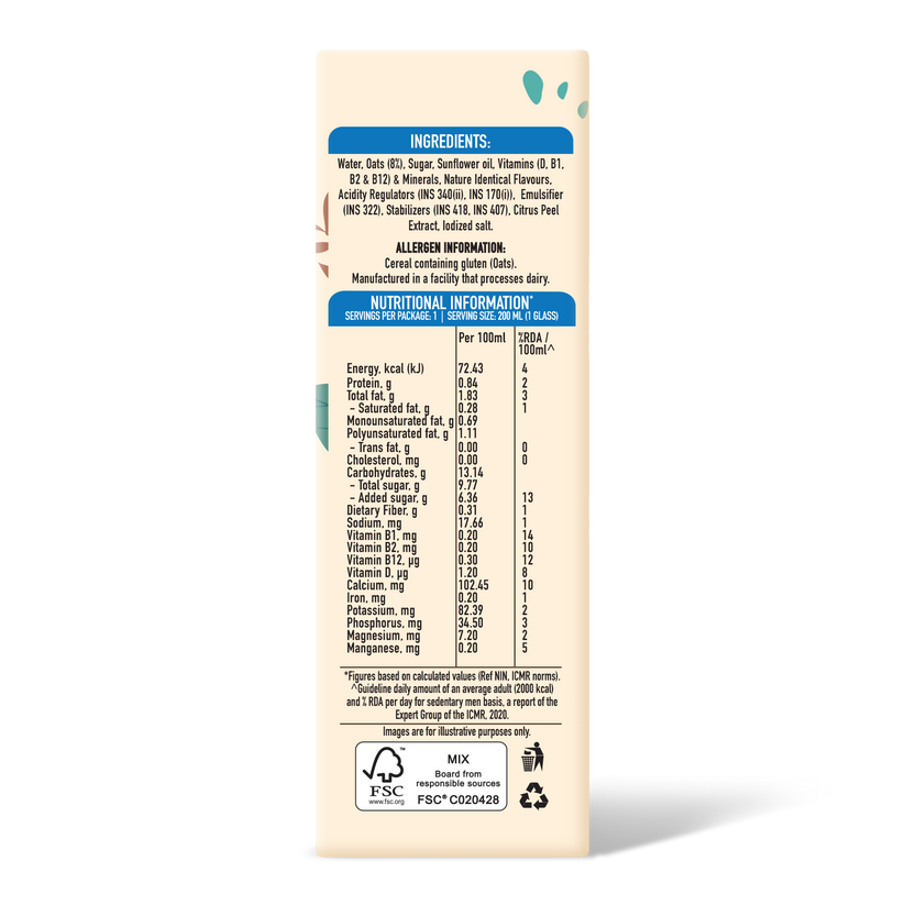 OATS SHAKE - VANILLA 165ML