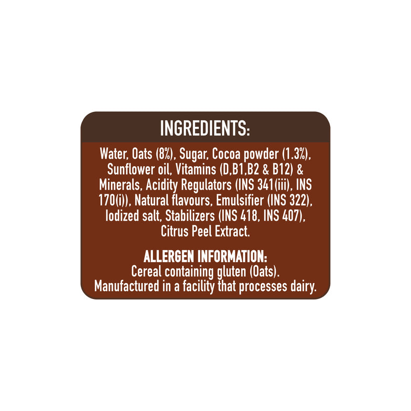 OATS SHAKE - BELGIAN CHOCOLATE 165ML