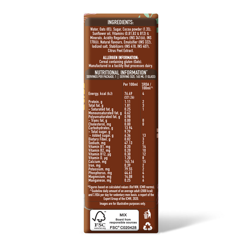 OATS SHAKE - BELGIAN CHOCOLATE 165ML