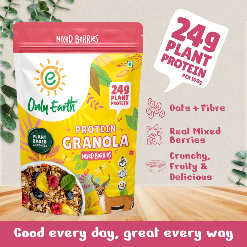 24G PROTEIN GRANOLA - MIXED BERRIES 350G