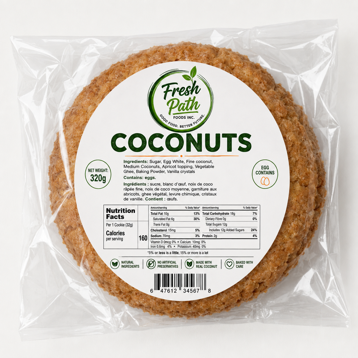 Fresh Path Foods Coconuts – Coconut Cookies, 320g